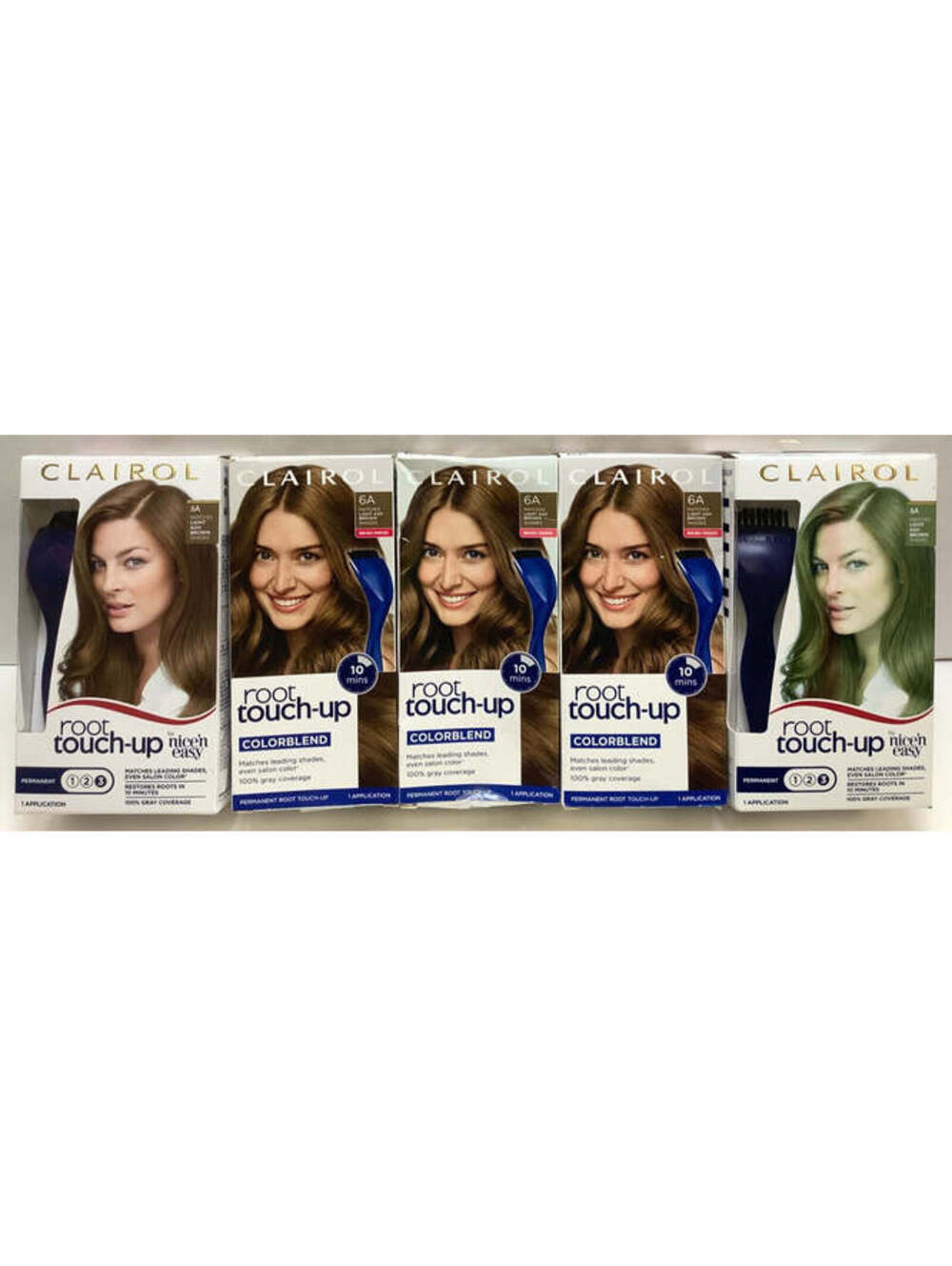 Clairol Permanent Root Touch-Up Hair Color – 6A Light Ash Brown, 5 Pack